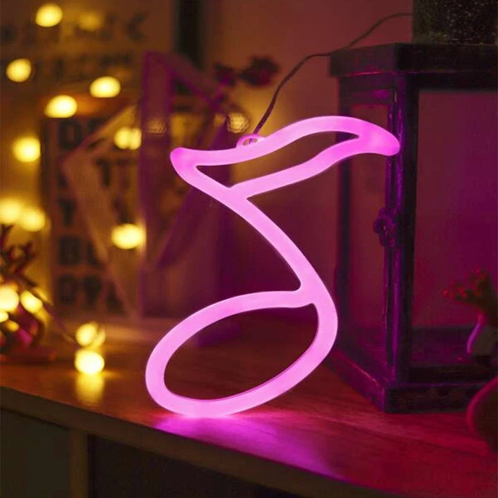 Neon Musiknotenlampe