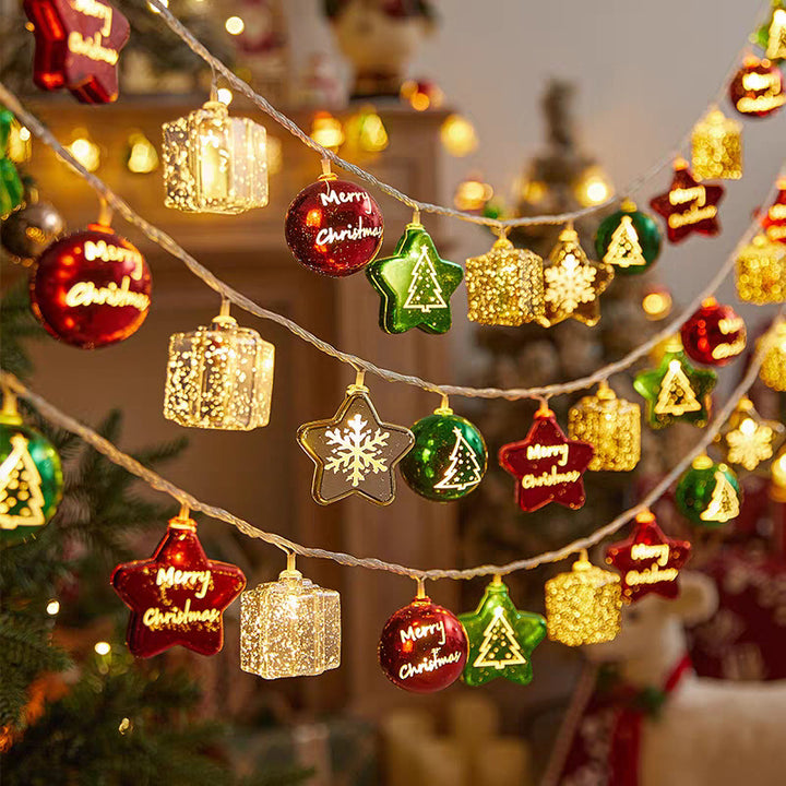 Festliche Glitzer-Orb-Kugel-LED-Lichterketten