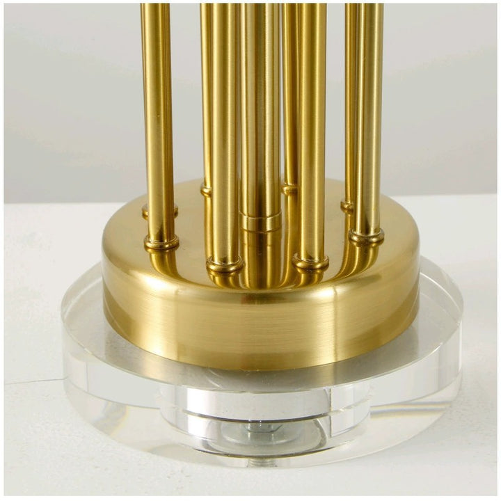 Elegante Tischlampe mit einzigartigem skulpturalen Sockel