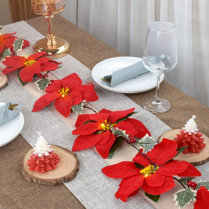 Urlaubs-Poinsettia-Lichterketten