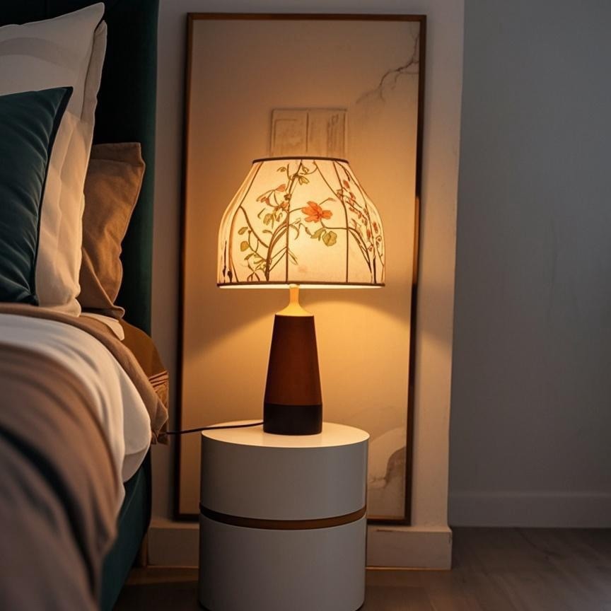 Florales Design Tischlampe