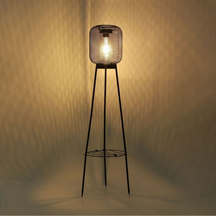 Outdoor Solar Lantern Planterständer mit Netzschatten und Drei bein Basis