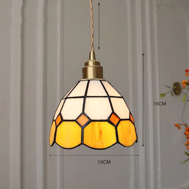Verstellbare Vintage Glas Pendelleuchte