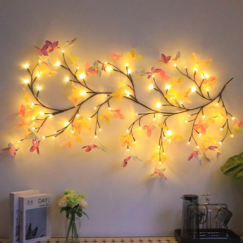 Verschnörkelte LED Kirschblüten Wandleuchte