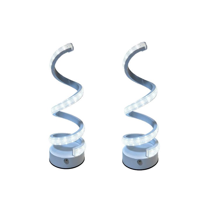 Moderne Spiral-LED-Tischlampe