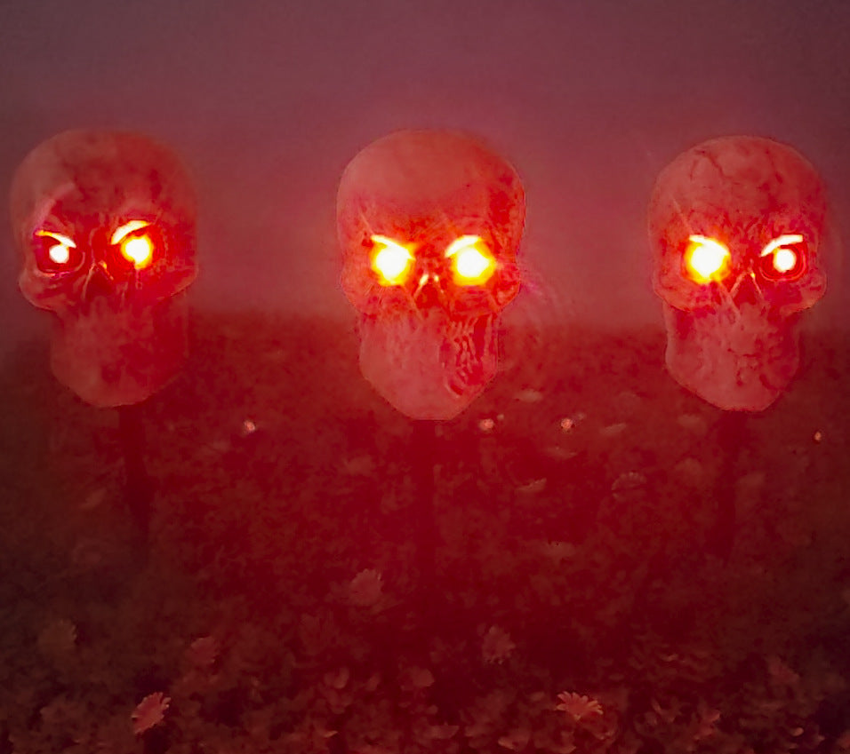 Kreative Skull Gartenlichter