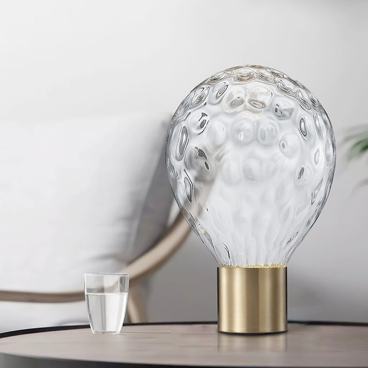 Künstlerische Glastischlampe