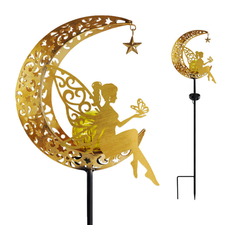 Solarbetriebene Filigrane Halbmond Stake Laterne