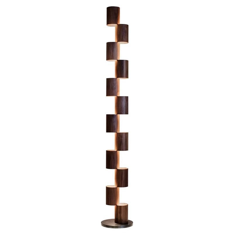Skulptural Säulenbodenlampe