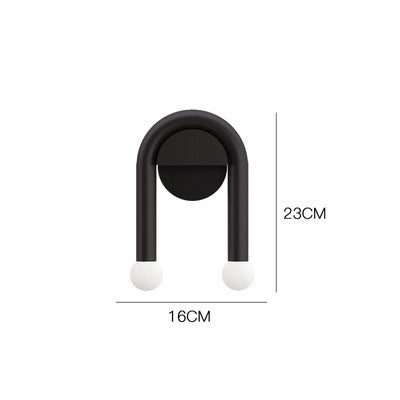 U-förmige Dual-Globe Wandlampe