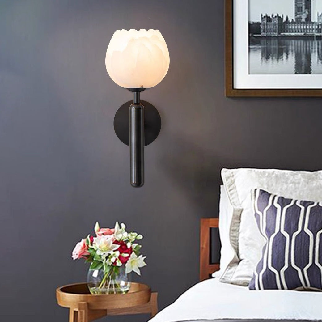 Modern minimalist Wandlampe mit Marmorakzent