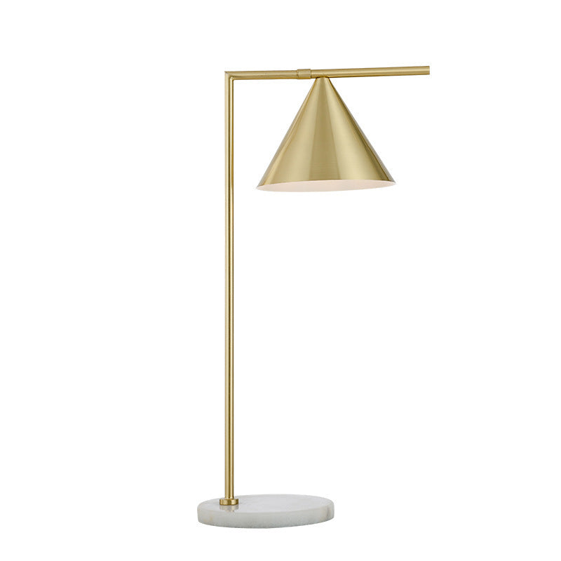Moderne Kegeltischlampe mit Marmorbasis