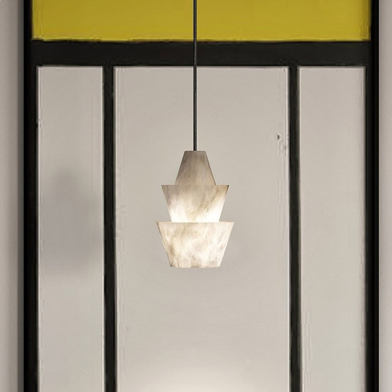 Geschichtete geometrische Pendelleuchte