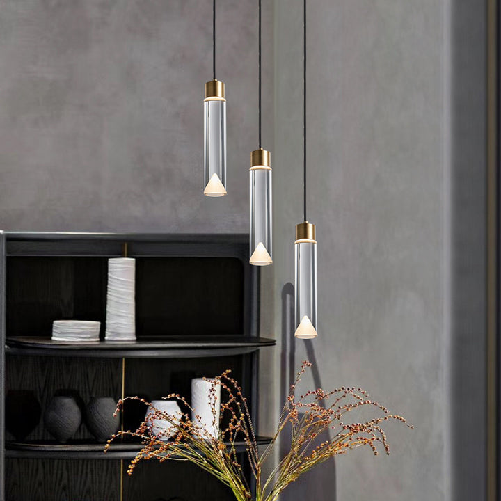 Elegante zylindrische Pendelleuchte