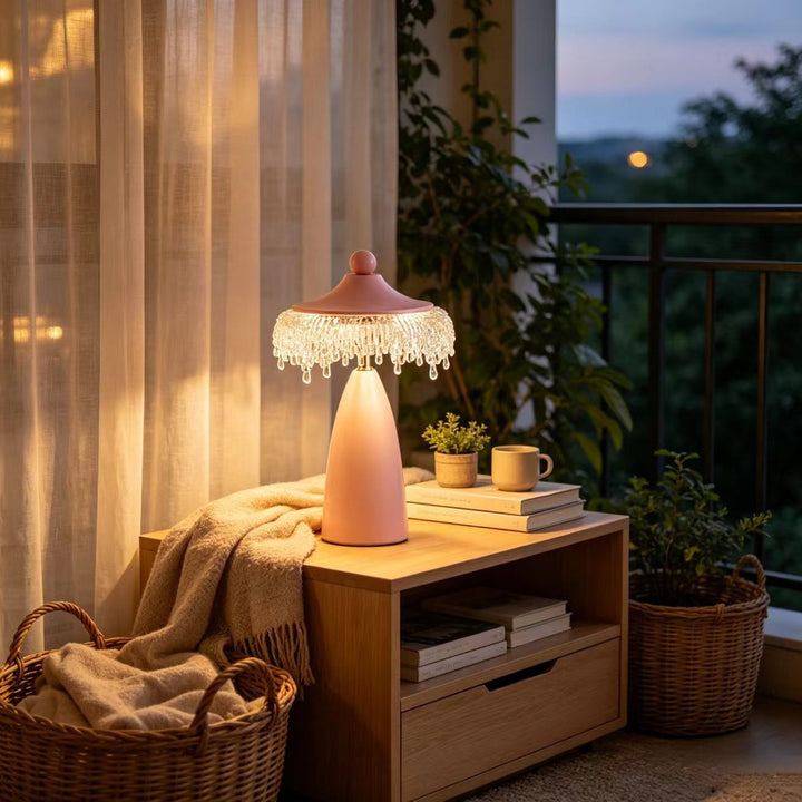 Elegante Kristall Tischlampe  1790694878