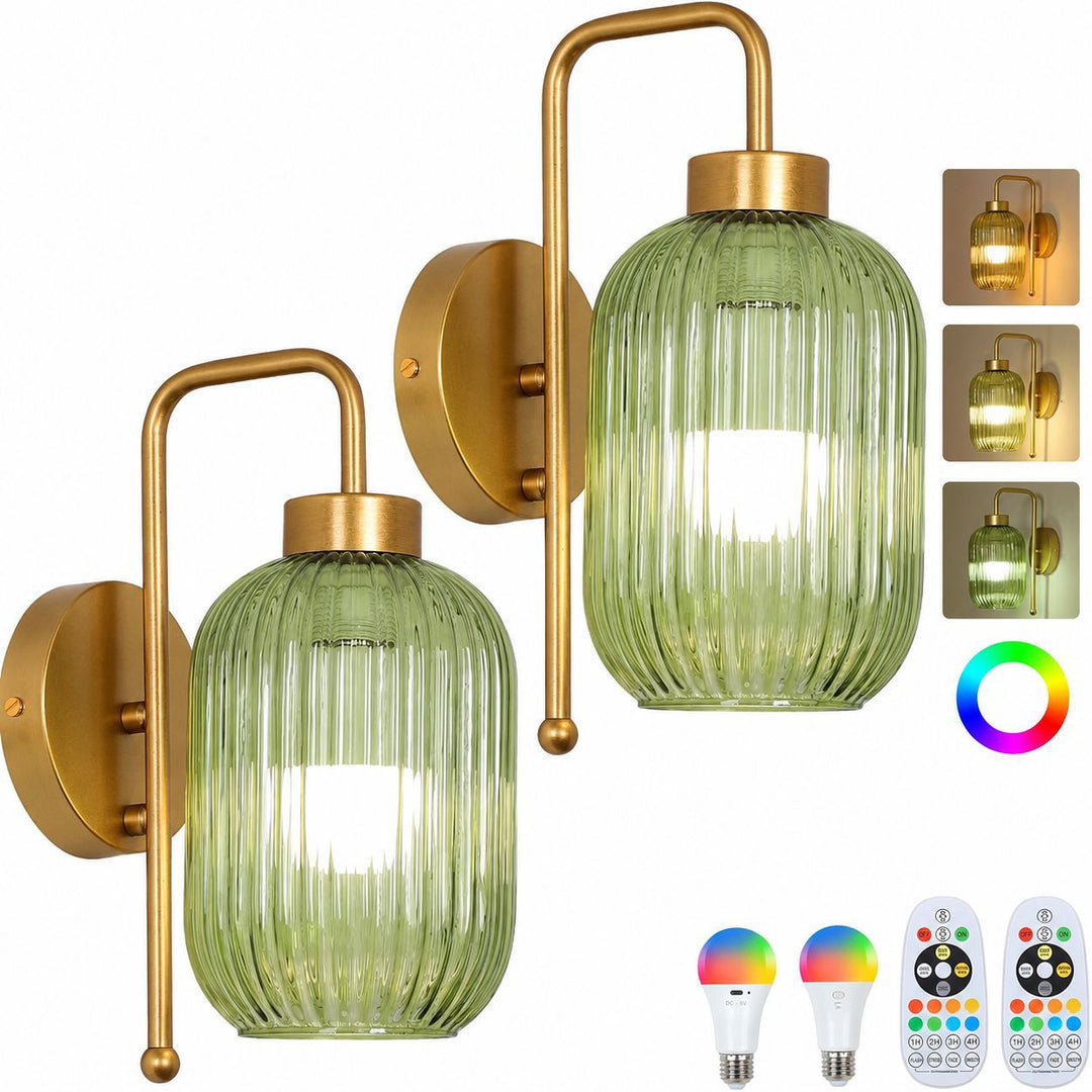 Elegante Glas-Wandleuchte mit verstellbarer Beleuchtung