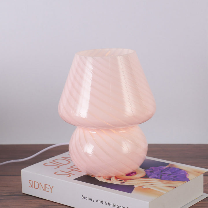 Glas Mosaik Pilz Tischlampe
