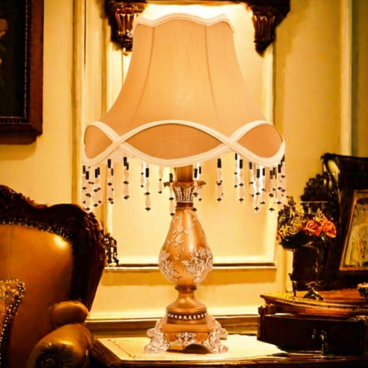 Vintage Floral Tischlampe