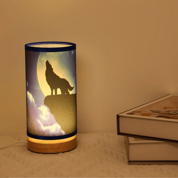 Künstlerische Wolf Silhouette Tischlampe