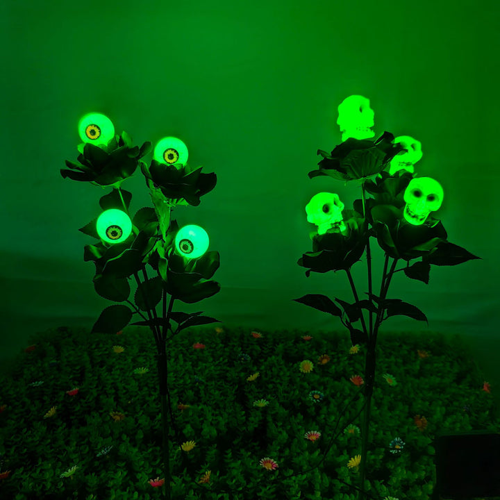 Dekorative LED Skull Rose Licht Gartenstecker
