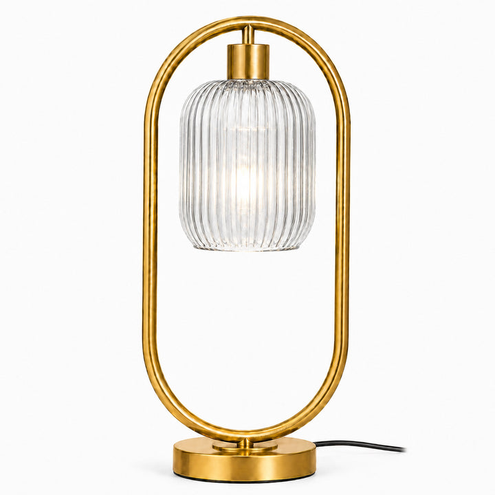 Moderne Glas gerippte Tischlampe
