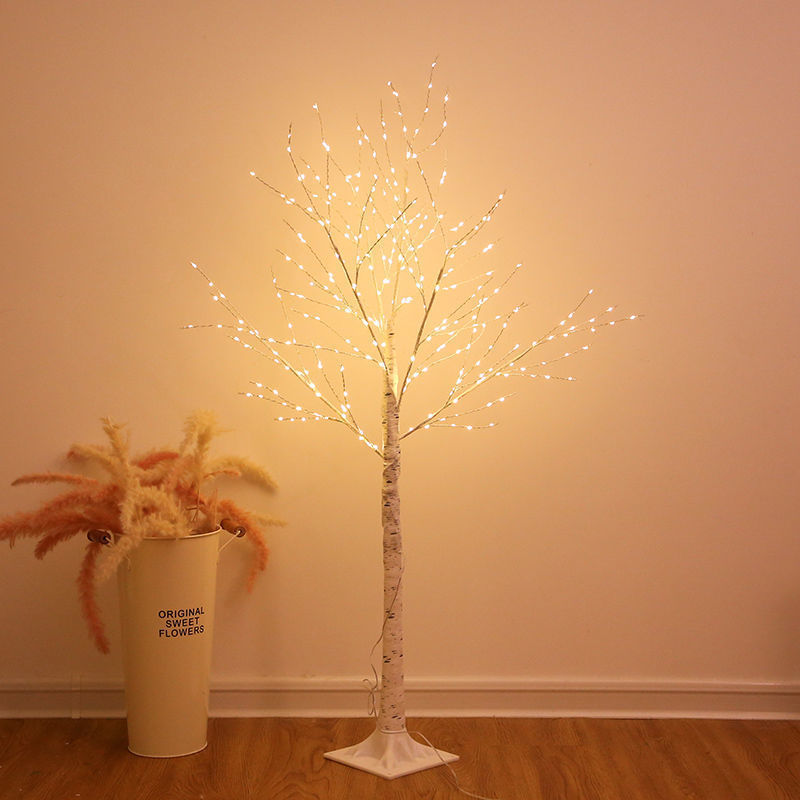 LED Birkenzweig Stehlampe