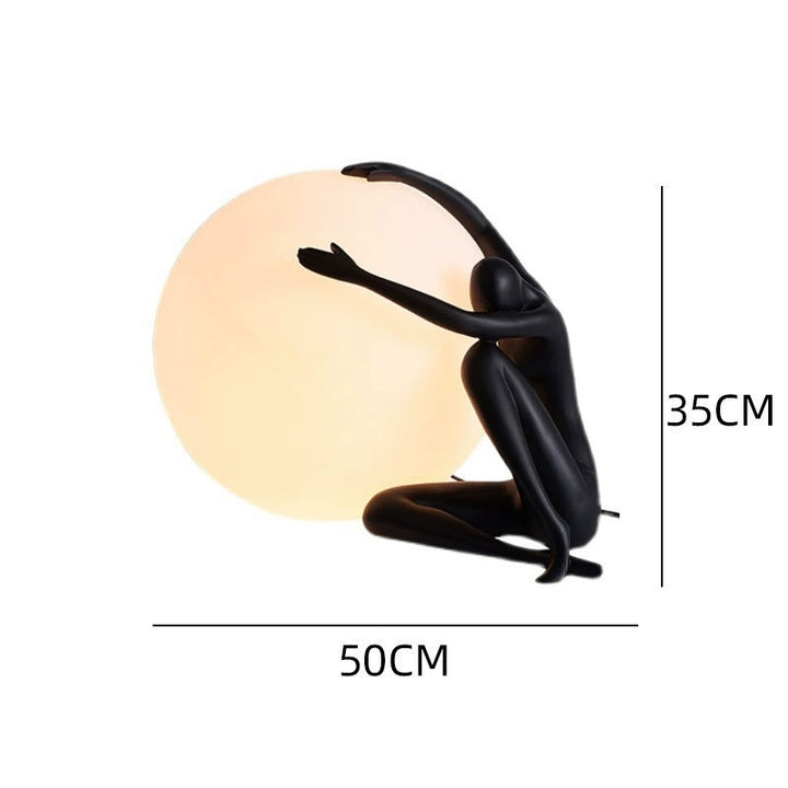 Künstlerische Tischlampe mit einzigartigem skulpturalem Design