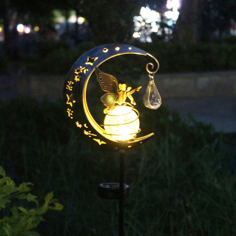 Solarbetriebene Halbmond Gartenstecker Licht