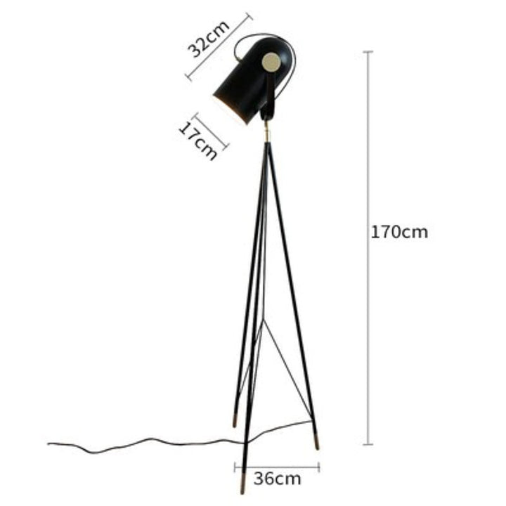 Moderne verstellbare Stehlampe mit Dreibeinbasis