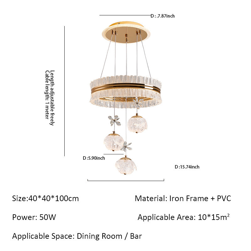 Moderne Boho Kristall Pendelleuchte