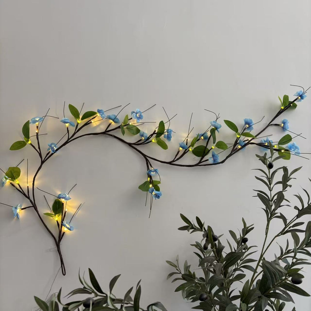 Verschnörkelte LED Kirschblüten Wandleuchte