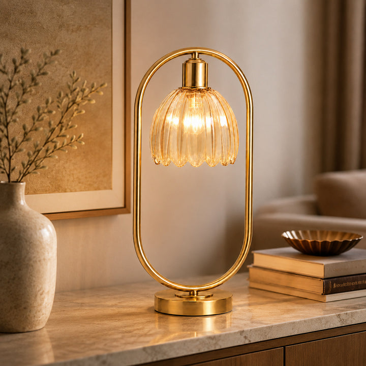 Moderne Kristallglobus-Tischlampe