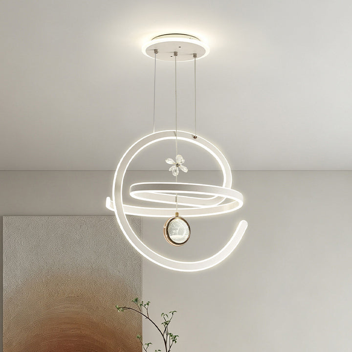Moderne Spiral-LED-Hängelampe
