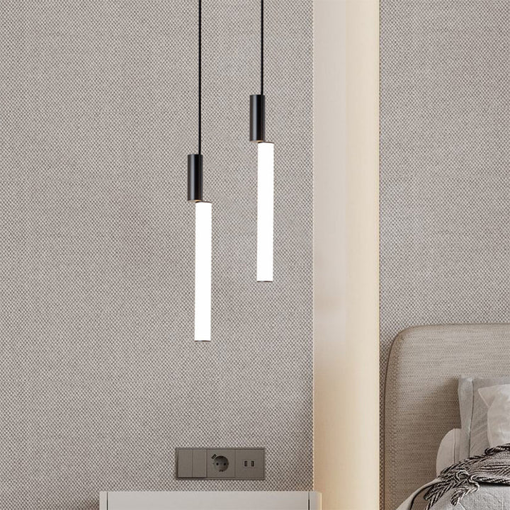 Moderner minimalistischer Pendelleuchte mit doppelten Röhren