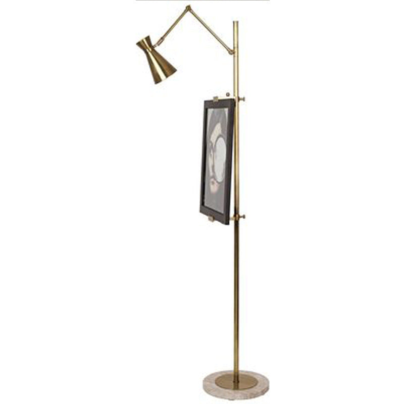 Verstellbare Stehlampe mit Marmorbase