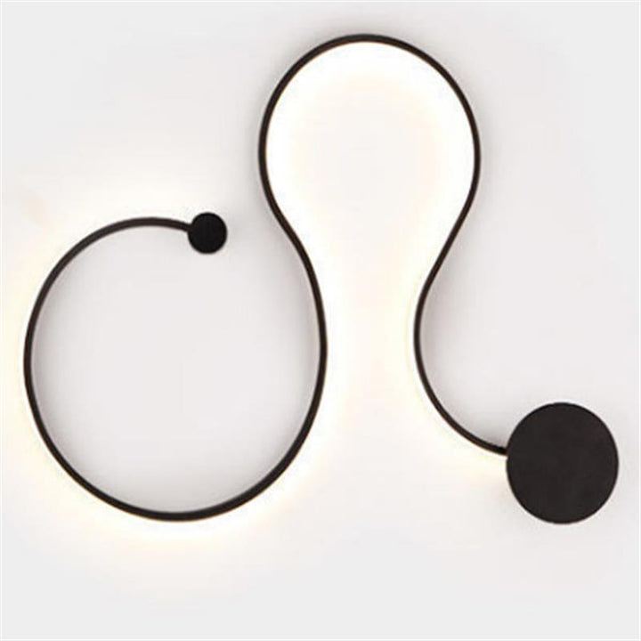 Skulpturale LED Wellenwandlampe