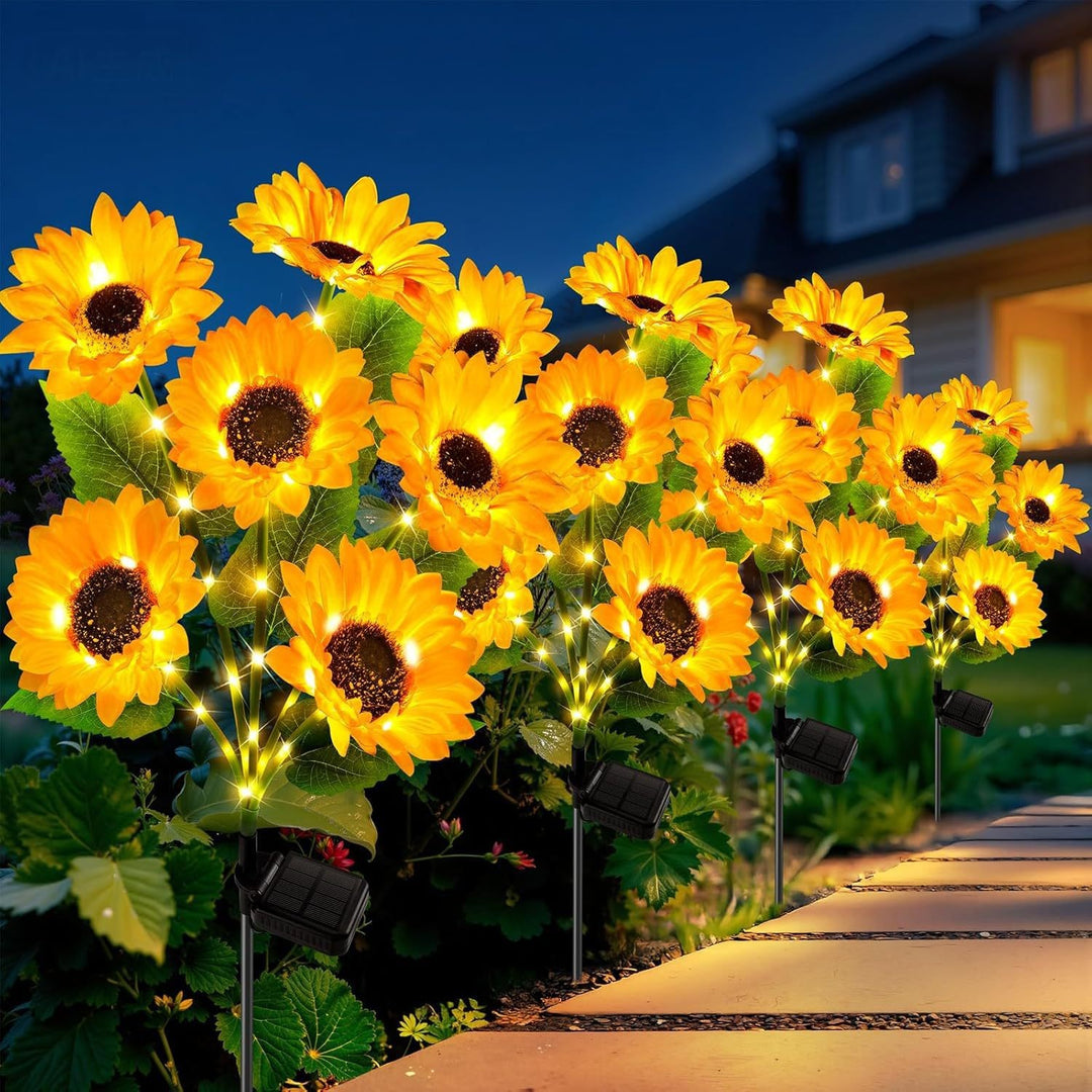 Solarbetriebene dekorative leuchtende Sonnenblume Gartenstecker