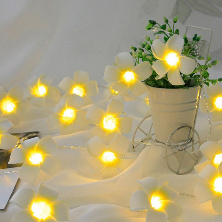 Florale Lichterkette Deko