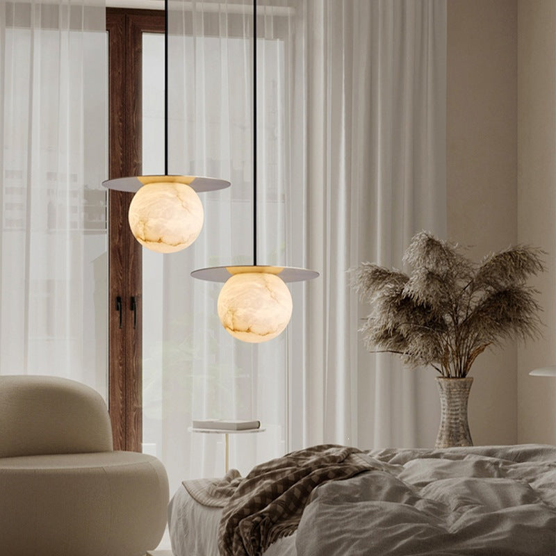 Moderne Marmor Kugel Pendelleuchte