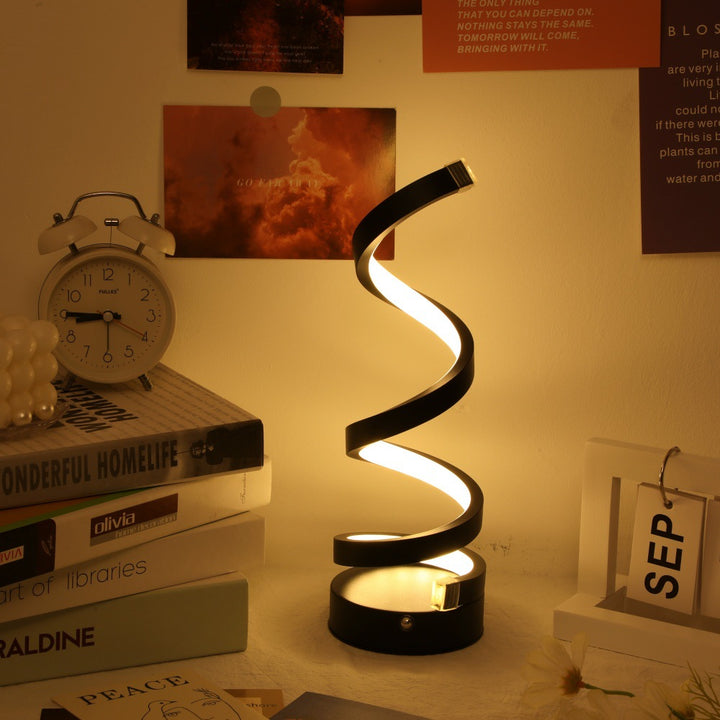 Moderne Spiral-LED-Tischlampe