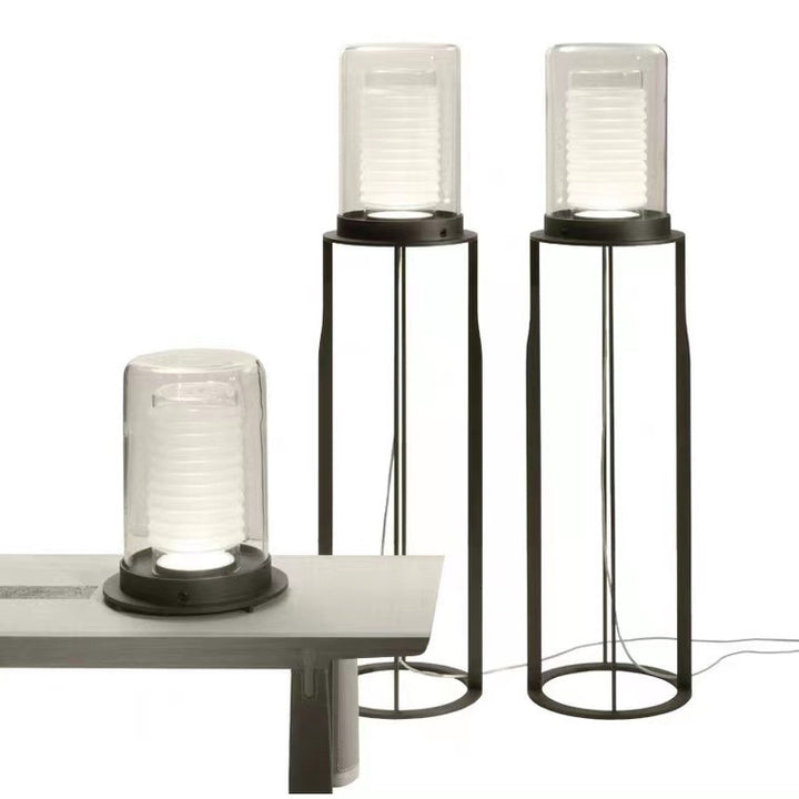 Moderne transparente Tischlampe