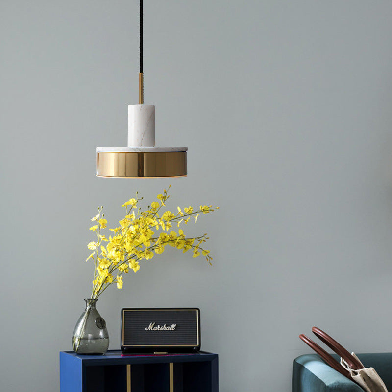 Moderne Marmor und Gold Pendelleuchte