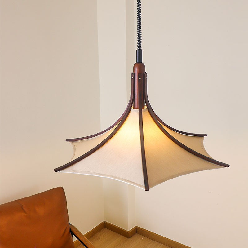 Elegante Stoff-Pendelleuchte