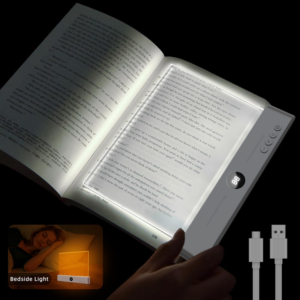 Edge-Lit Acryl Schminkspiegel Paneel mit Digitaler Timer und USB-C Aufladbare LED Basis