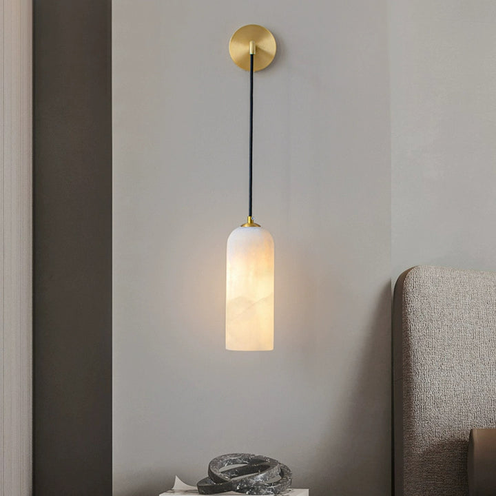 Minimalistische Alabaster Marmor-Effekt Wand Pendelleuchte