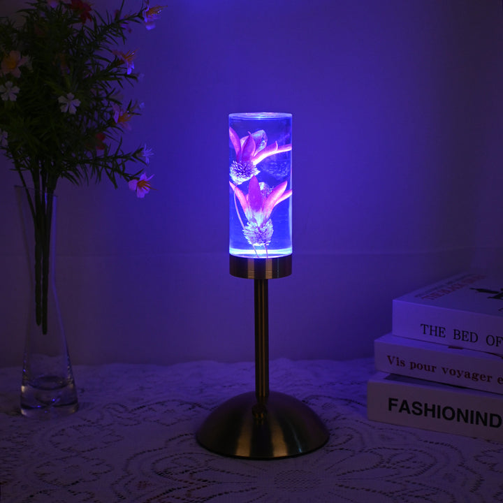 Elegante Blumenglaslampe