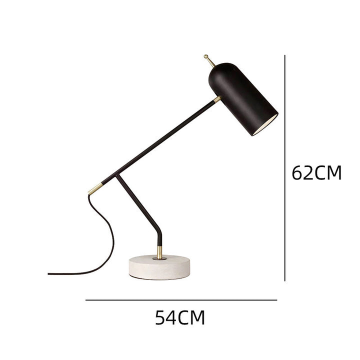 Moderne verstellbare Schreibtischlampe mit Marmorsockel