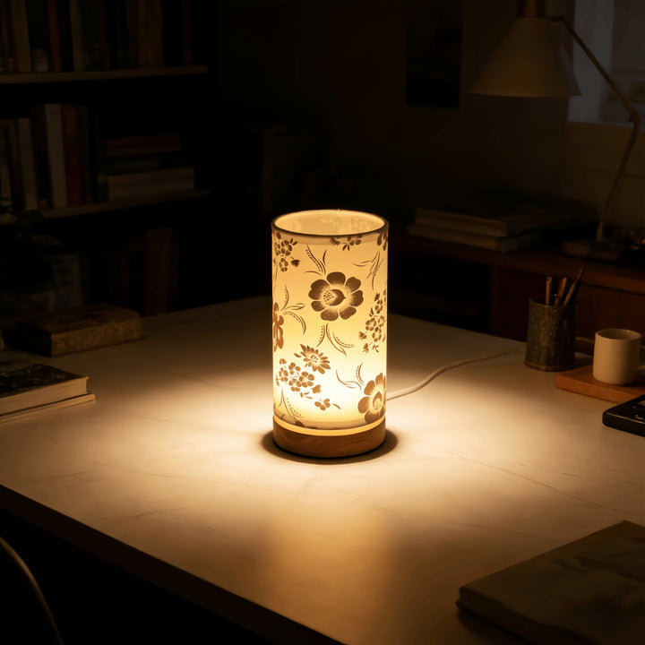 Blumendesign USB-betriebene Tischlampe