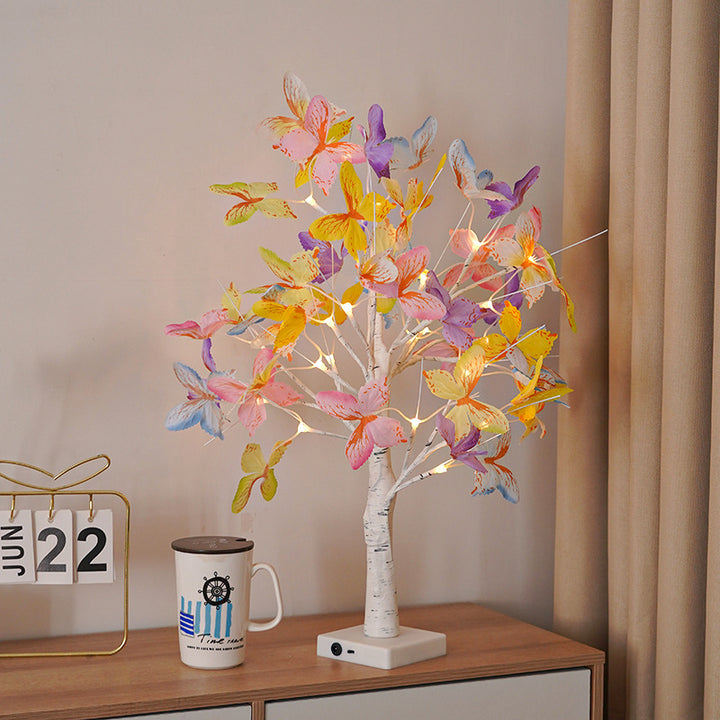 LED Schmetterling Blüte Zweig Tischlampe