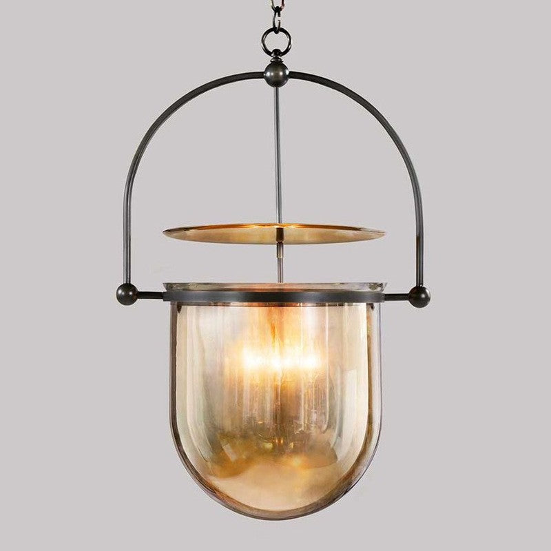 Mouth-blown Glasdom Pendelleuchte mit Bogenrahmen